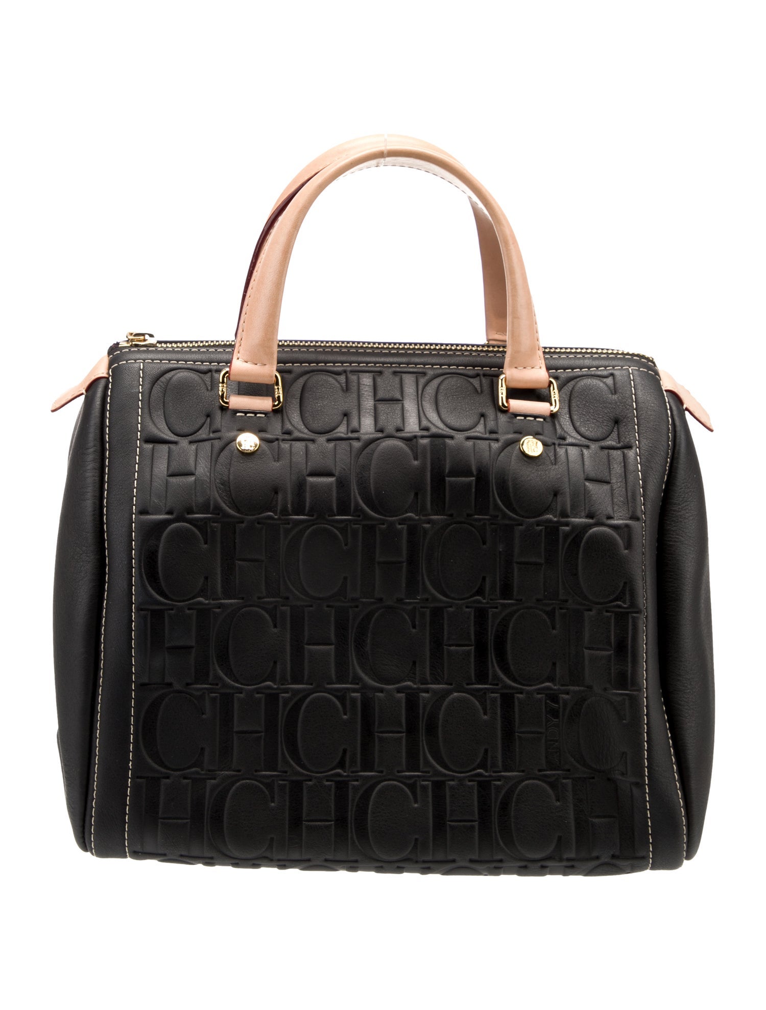 CH Carolina Herrera Leather Top Handle Bag