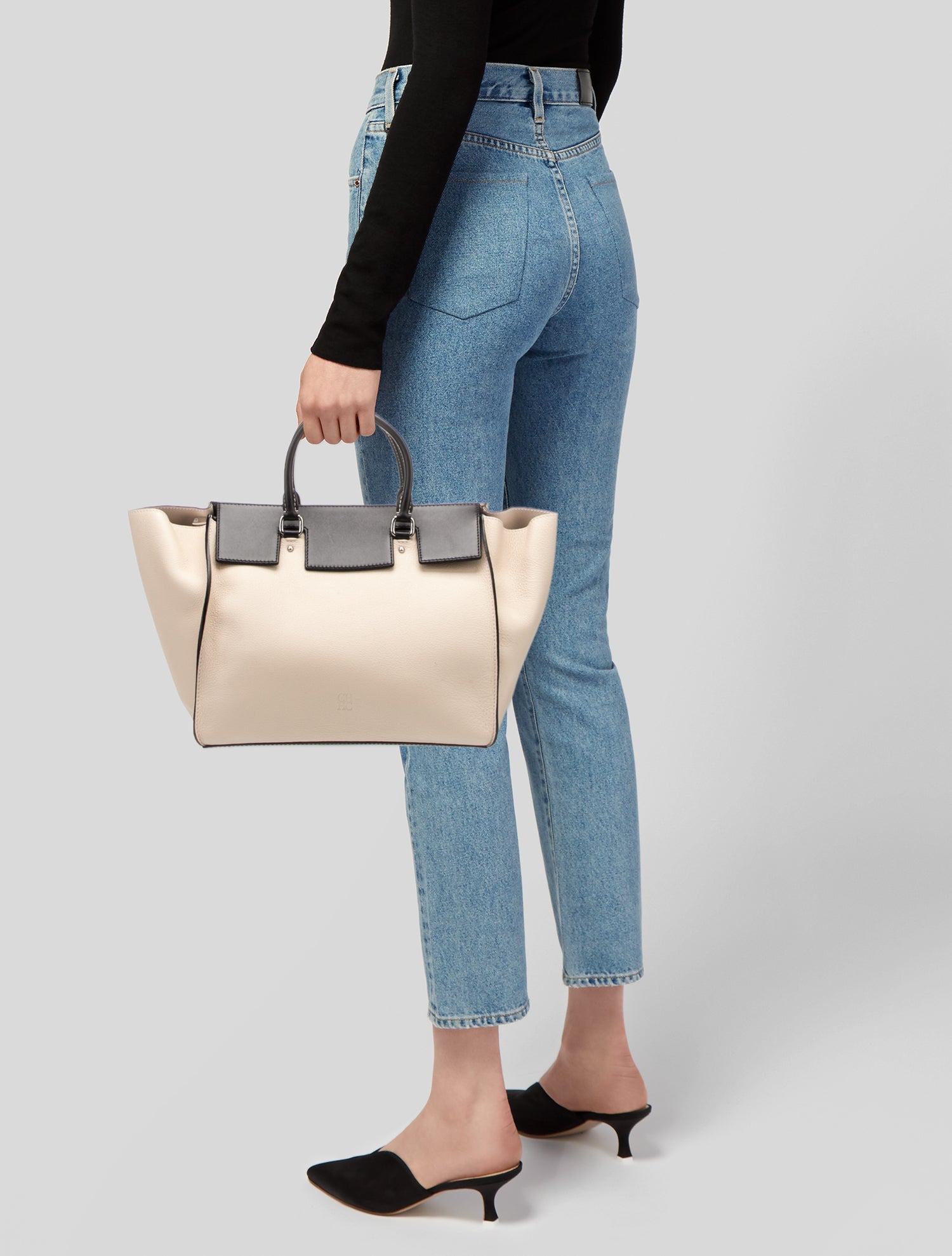 CH Carolina Herrera Leather Tote