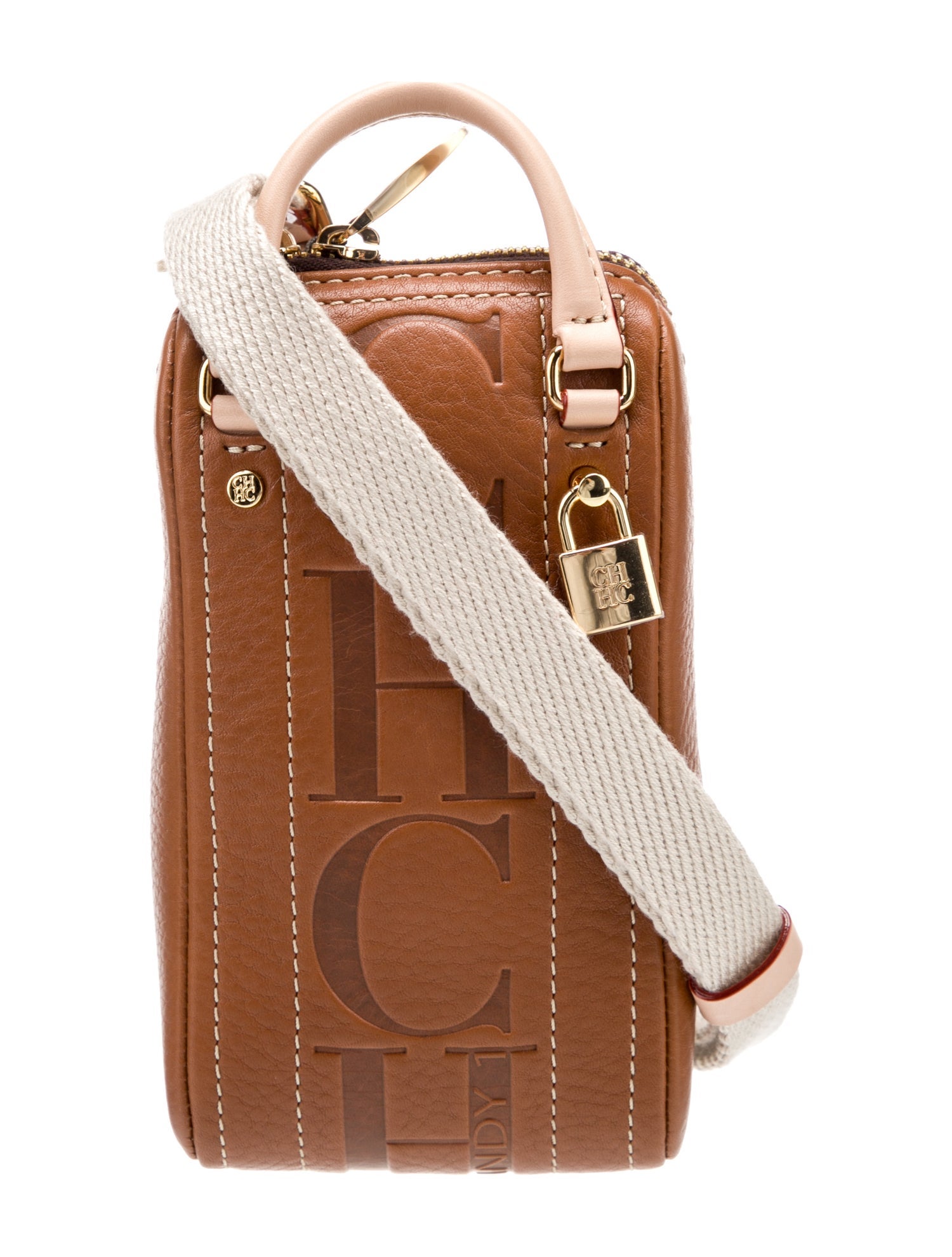 CH Carolina Herrera Leather Messenger Bag w/ Tags