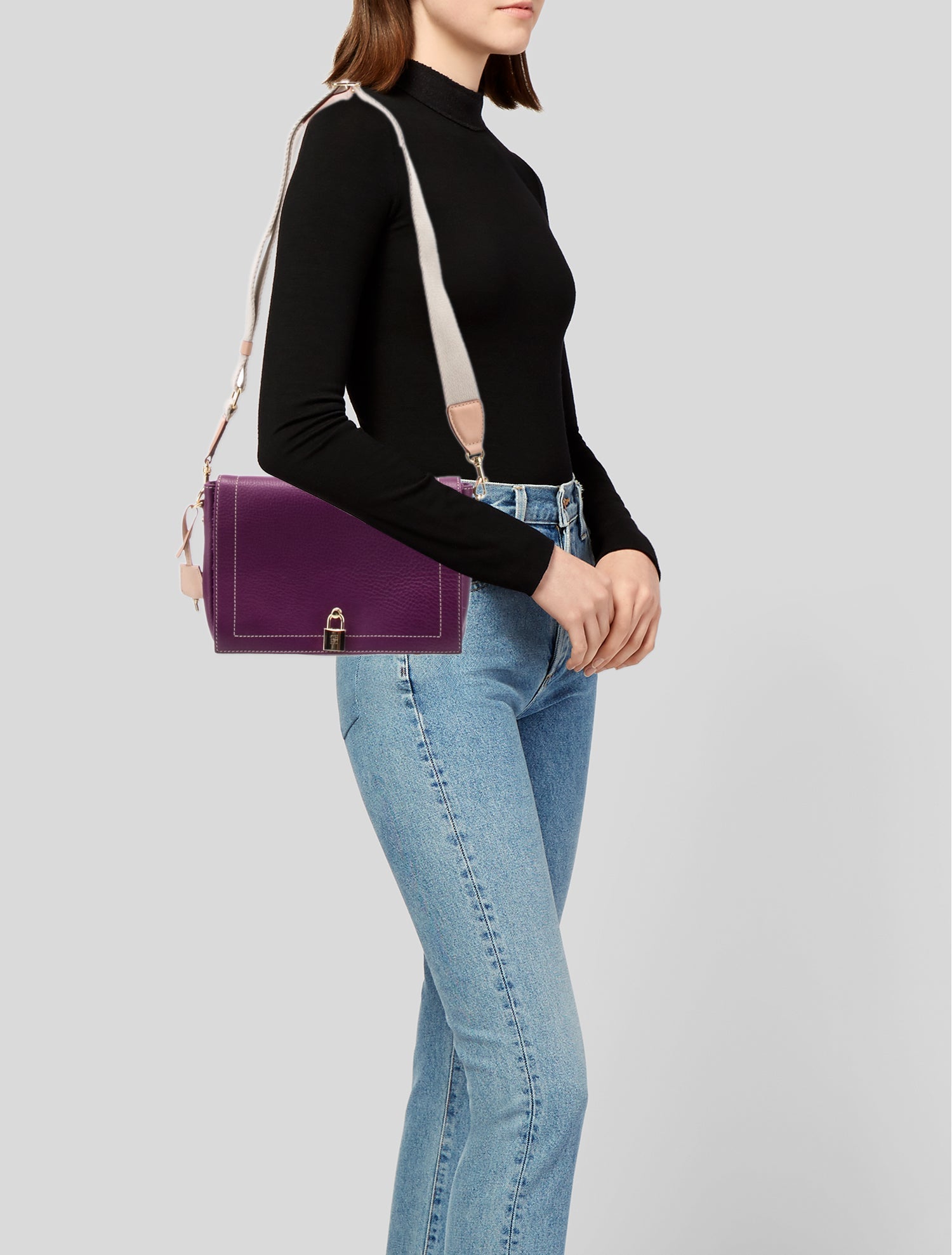 CH Carolina Herrera Leather Shoulder Bag