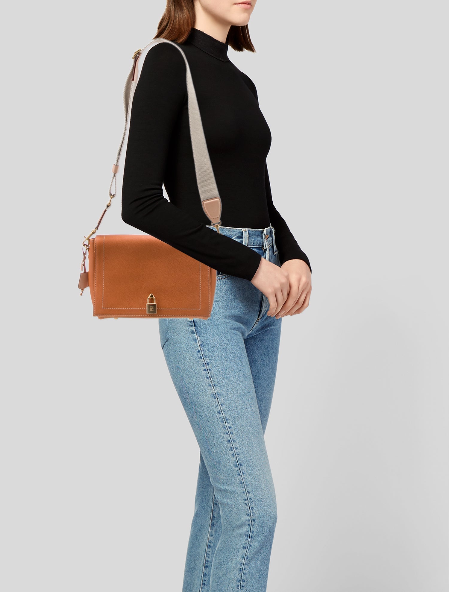 CH Carolina Herrera Leather Shoulder Bag