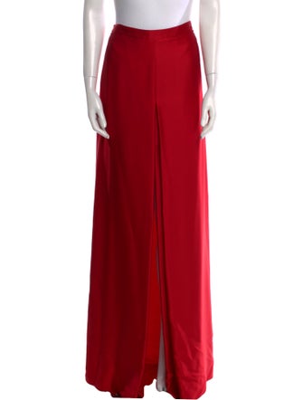CH Carolina Herrera Silk Long Skirt