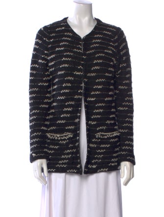 CH Carolina Herrera Printed V-Neck Sweater