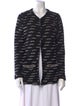 CH Carolina Herrera Printed V-Neck Sweater