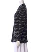CH Carolina Herrera Printed V-Neck Sweater