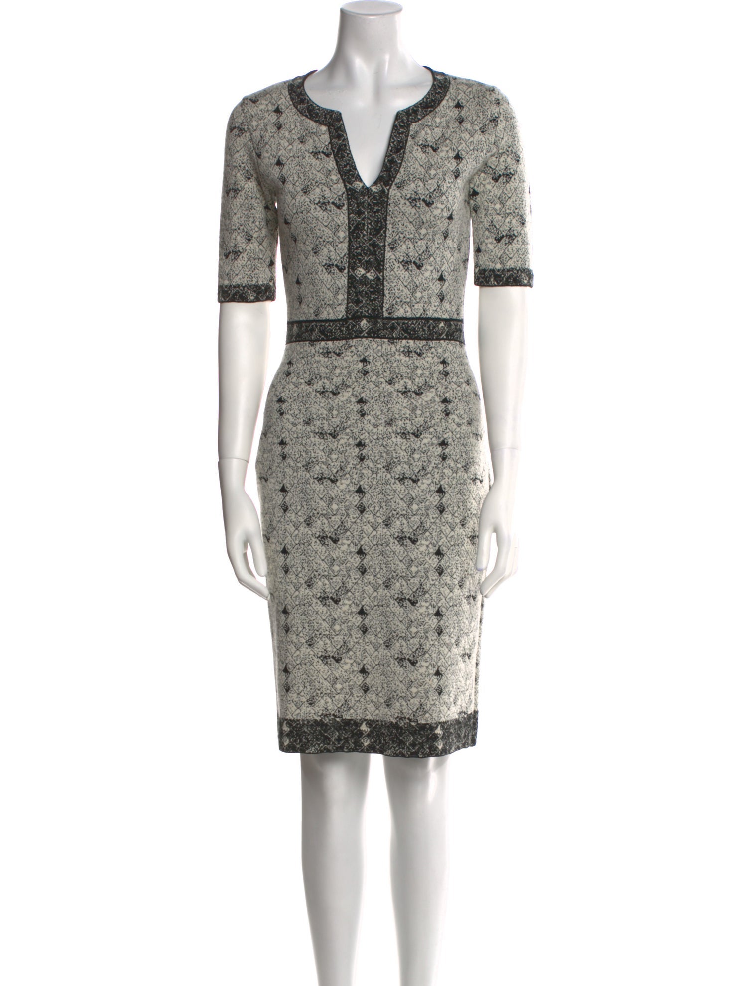 CH Carolina Herrera Wool Knee-Length Dress