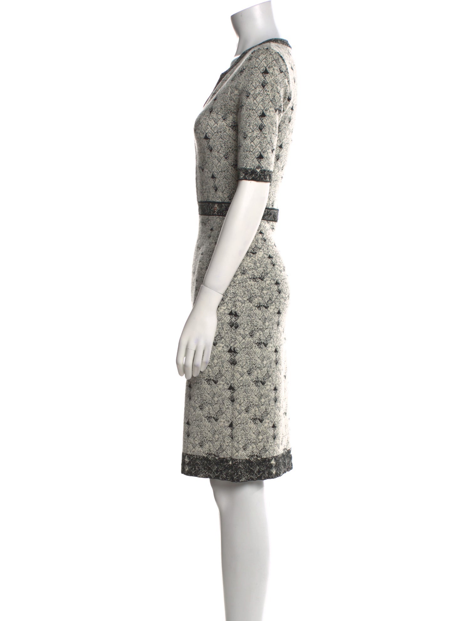 CH Carolina Herrera Wool Knee-Length Dress