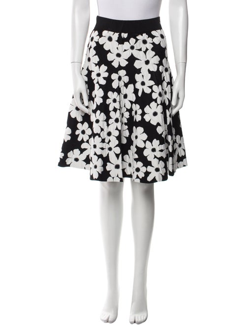 CH Carolina Herrera Floral Print Knee-Length Skirt