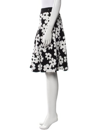 CH Carolina Herrera Floral Print Knee-Length Skirt