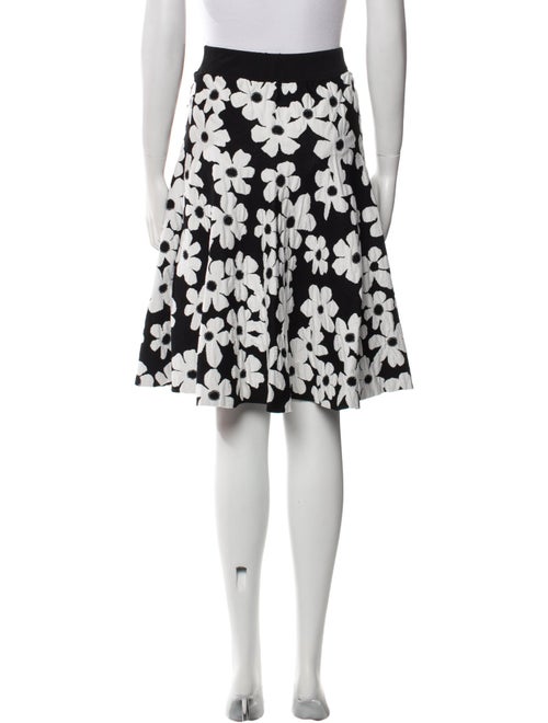 CH Carolina Herrera Floral Print Knee-Length Skirt
