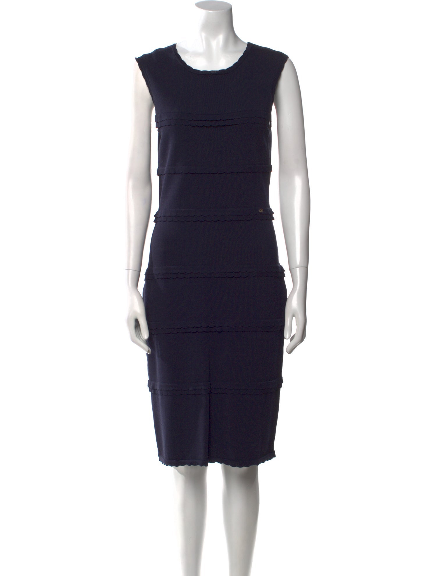CH Carolina Herrera Scoop Neck Knee-Length Dress