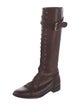 CH Carolina Herrera Leather Combat Boots