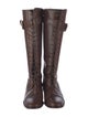 CH Carolina Herrera Leather Combat Boots