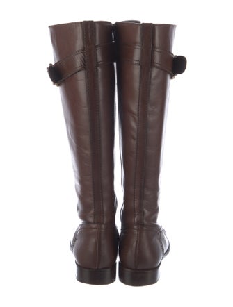 CH Carolina Herrera Leather Combat Boots