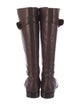 CH Carolina Herrera Leather Combat Boots
