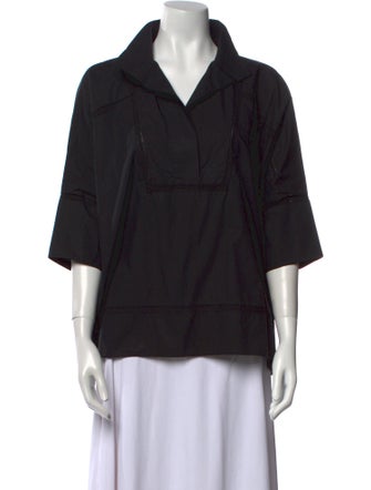 CH Carolina Herrera Three-Quarter Sleeve Blouse