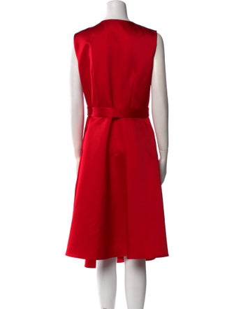 CH Carolina Herrera Crew Neck Midi Length Dress
