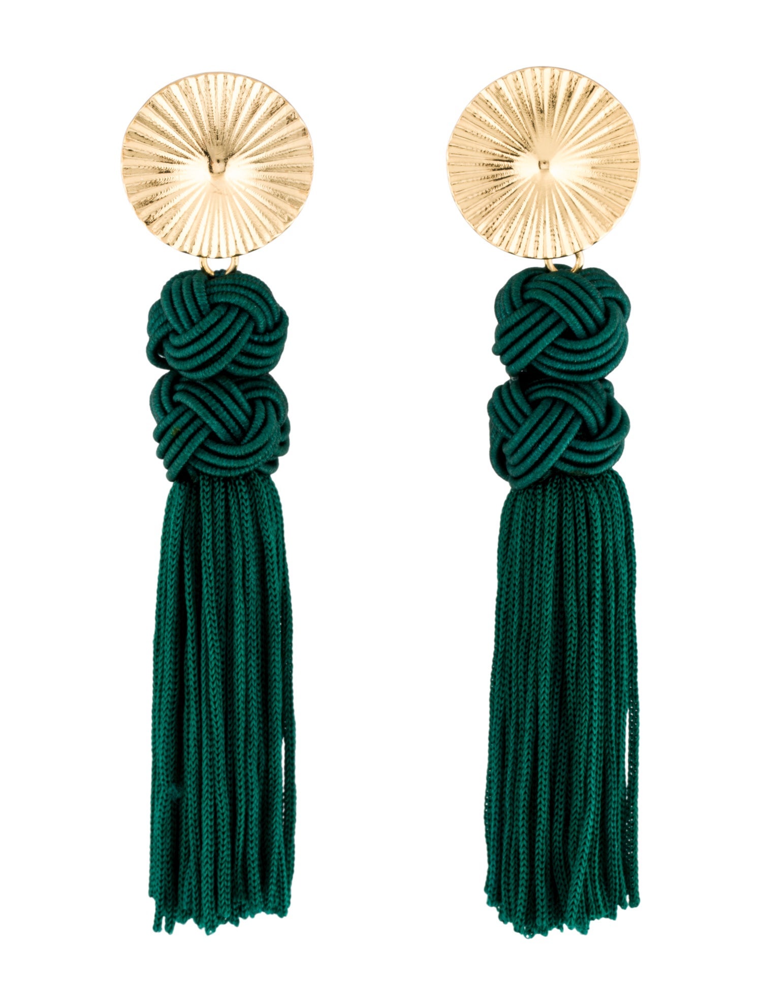 CH Carolina Herrera Cord Tassel Drop Earrings