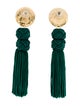 CH Carolina Herrera Cord Tassel Drop Earrings