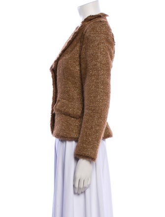 CH Carolina Herrera Virgin Wool Tweed Pattern Blazer