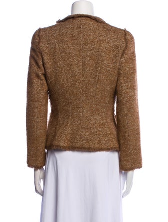 CH Carolina Herrera Virgin Wool Tweed Pattern Blazer