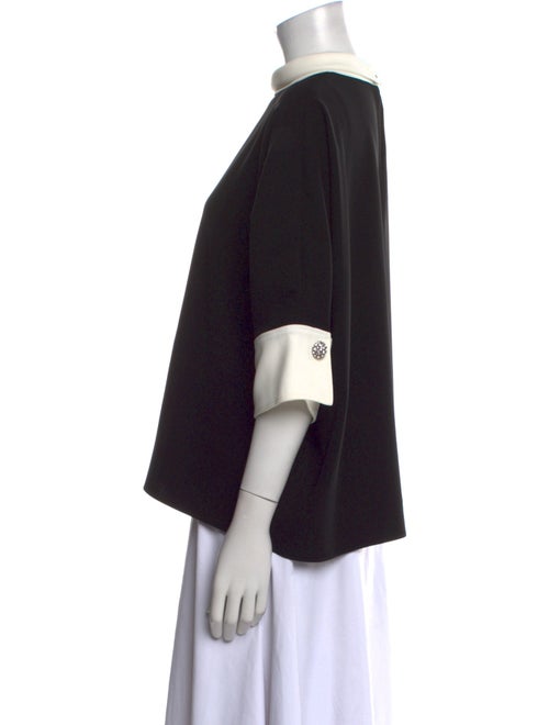 CH Carolina Herrera Bateau Neckline Three-Quarter Sleeve Sweatshirt