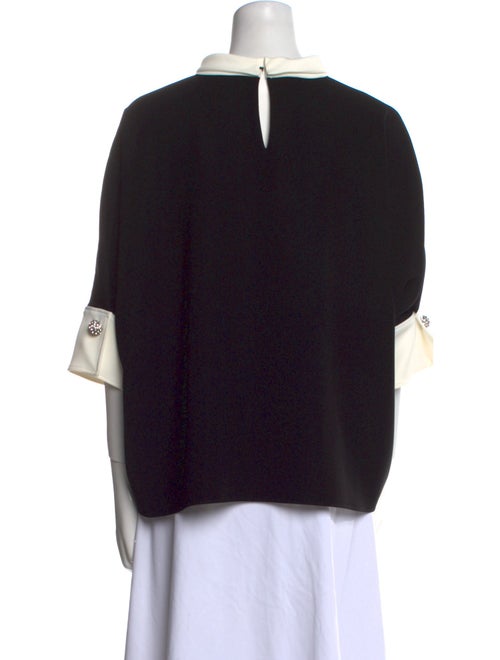 CH Carolina Herrera Bateau Neckline Three-Quarter Sleeve Sweatshirt