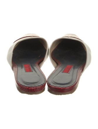 CH Carolina Herrera Leather Printed Mules