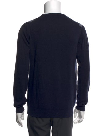 CH Carolina Herrera Plaid Print Crew Neck Pullover