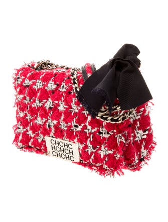 CH Carolina Herrera Tweed Shoulder Bag