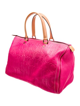 CH Carolina Herrera Leather Top Handle Bag