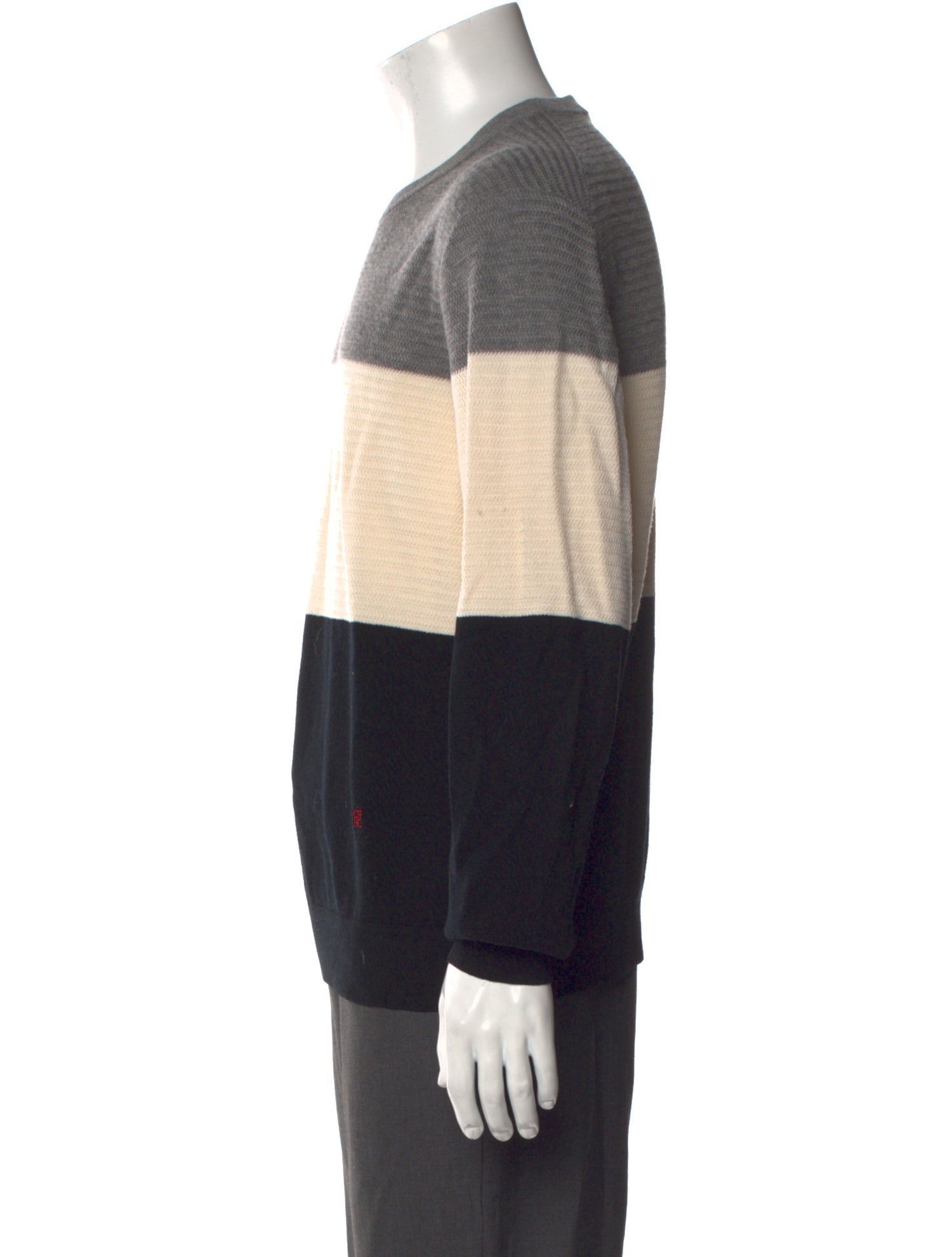 CH Carolina Herrera Wool Colorblock Pattern Pullover