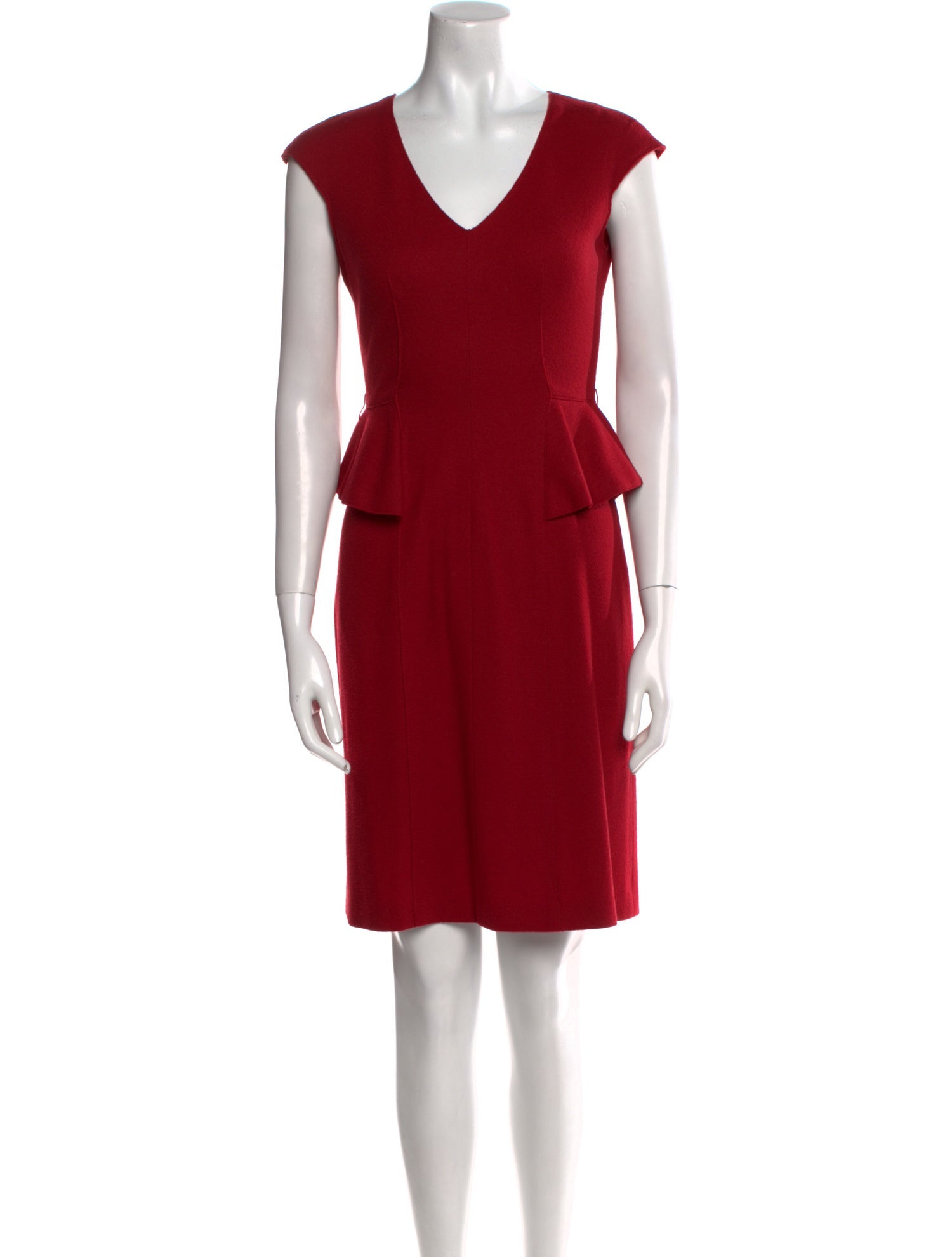 CH Carolina Herrera Wool Knee-Length Dress