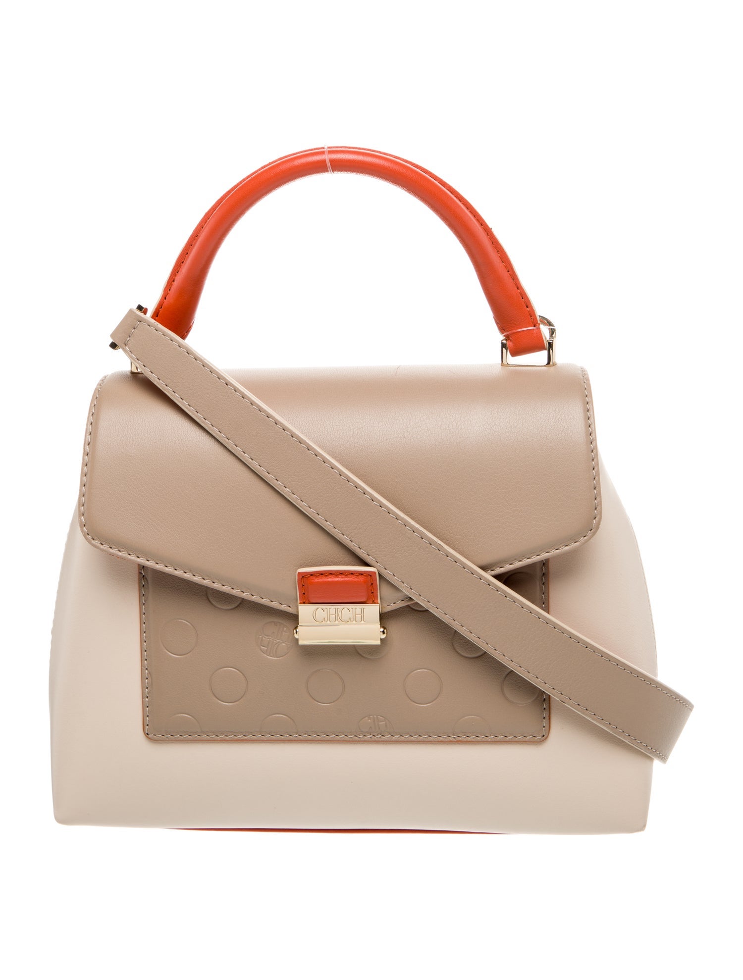 CH Carolina Herrera Leather Shoulder Bag