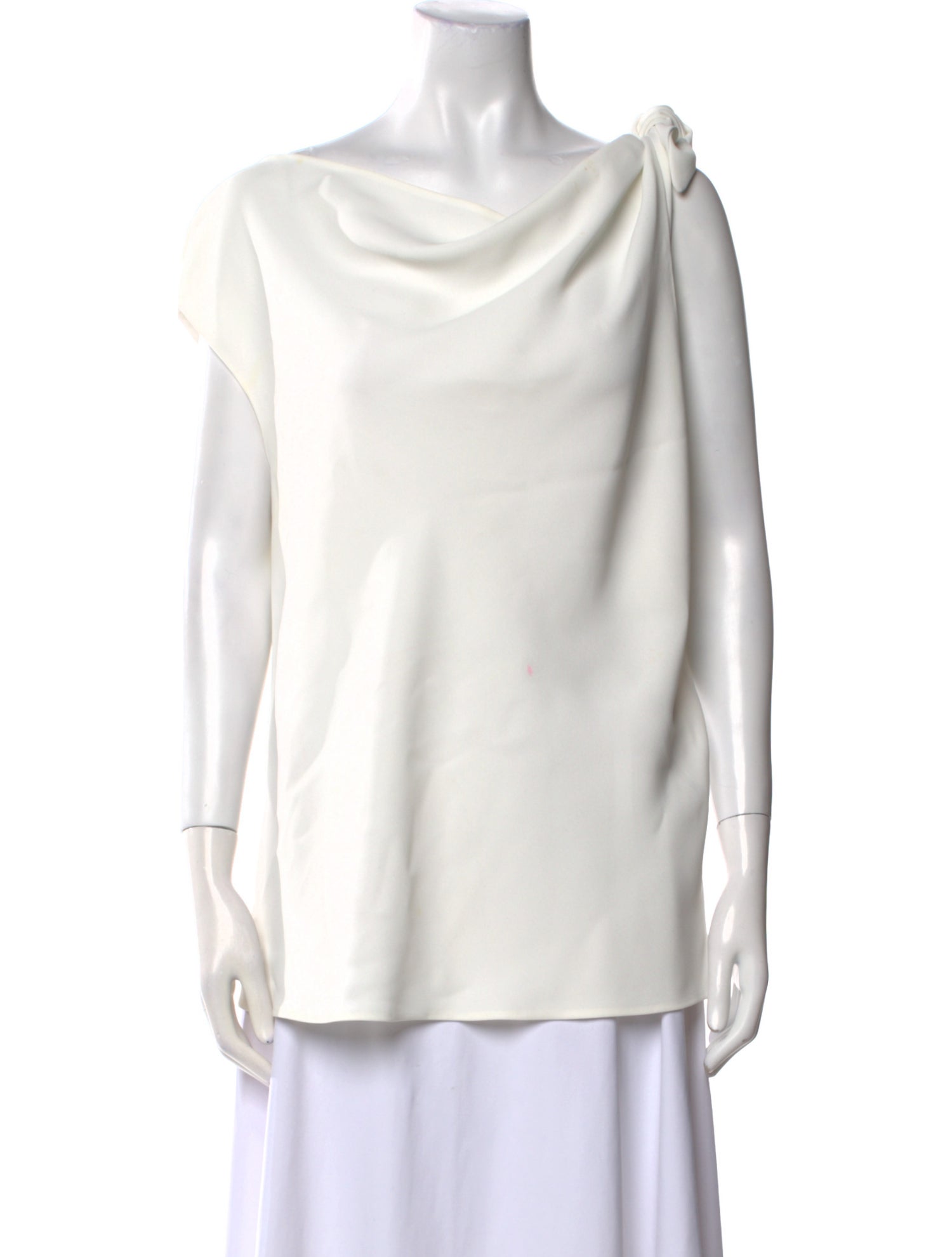 CH Carolina Herrera Cowl Neck Short Sleeve Blouse