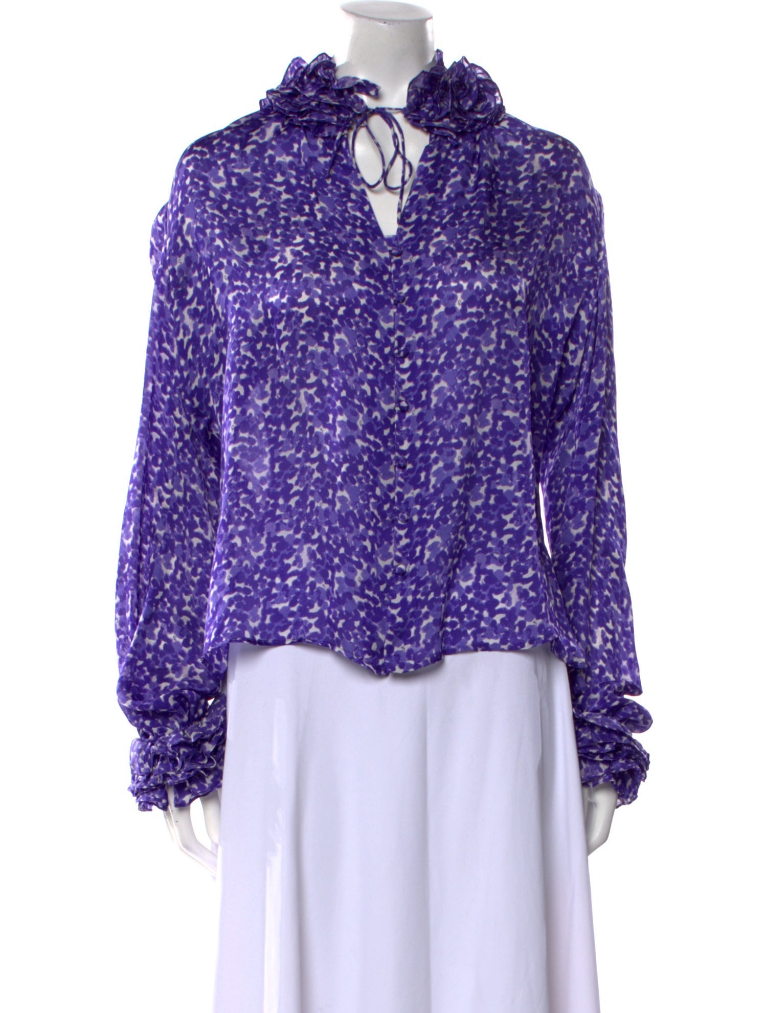 CH Carolina Herrera Silk Printed Blouse w/ Tags