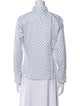 CH Carolina Herrera Printed Long Sleeve Button-Up Top