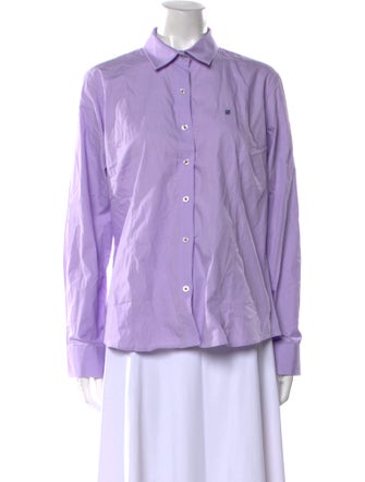 CH Carolina Herrera Long Sleeve Button-Up Top