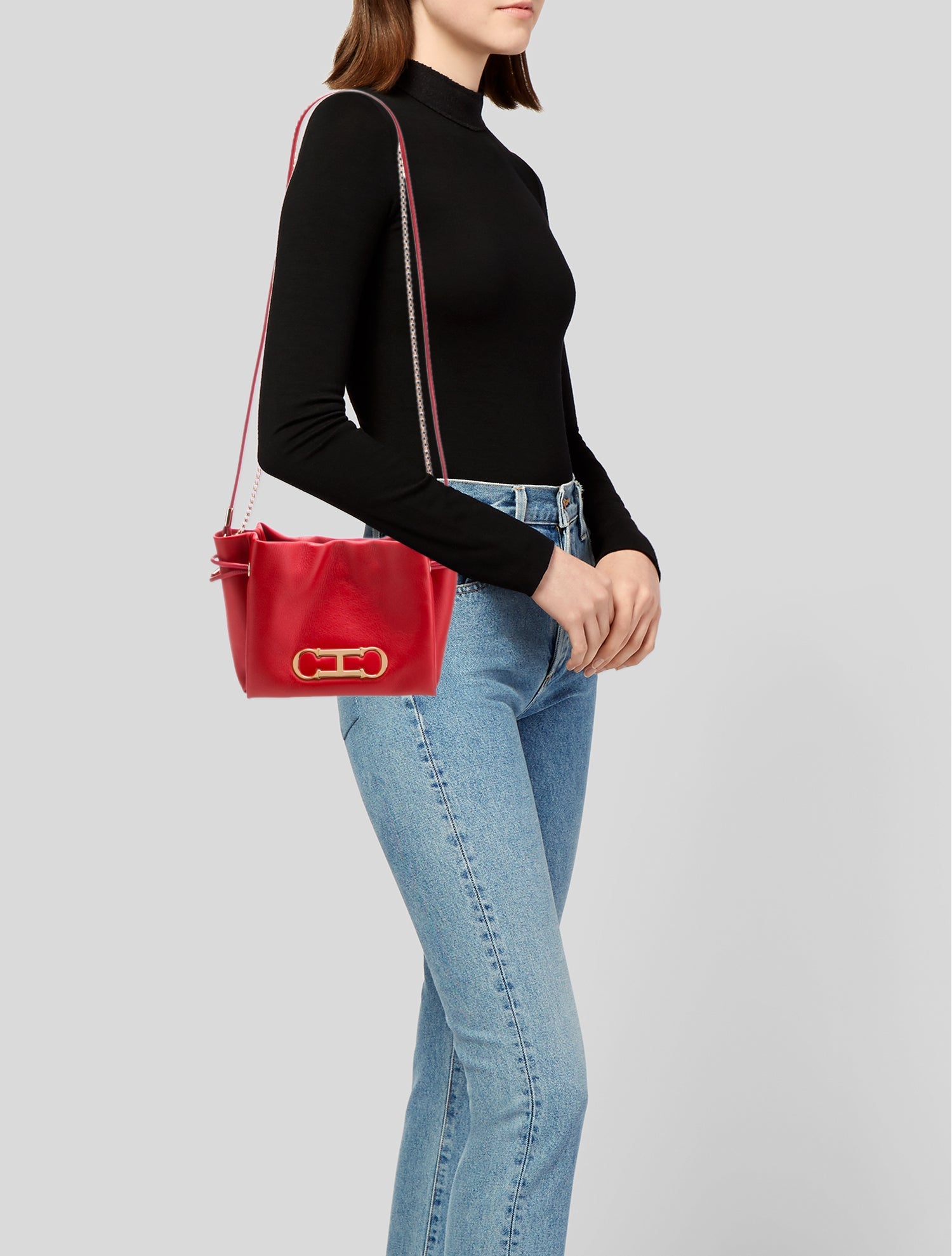 CH Carolina Herrera Leather Crossbody Bag