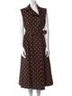 CH Carolina Herrera Polka Dot Print Long Dress