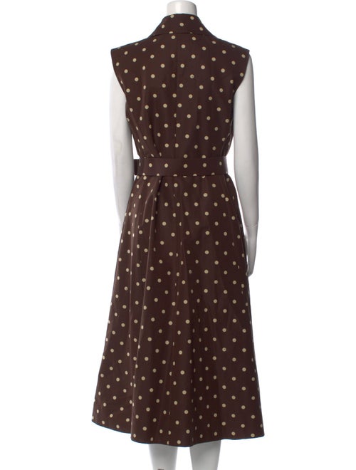 CH Carolina Herrera Polka Dot Print Long Dress