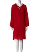 CH Carolina Herrera V-Neck Knee-Length Dress