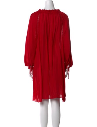 CH Carolina Herrera V-Neck Knee-Length Dress