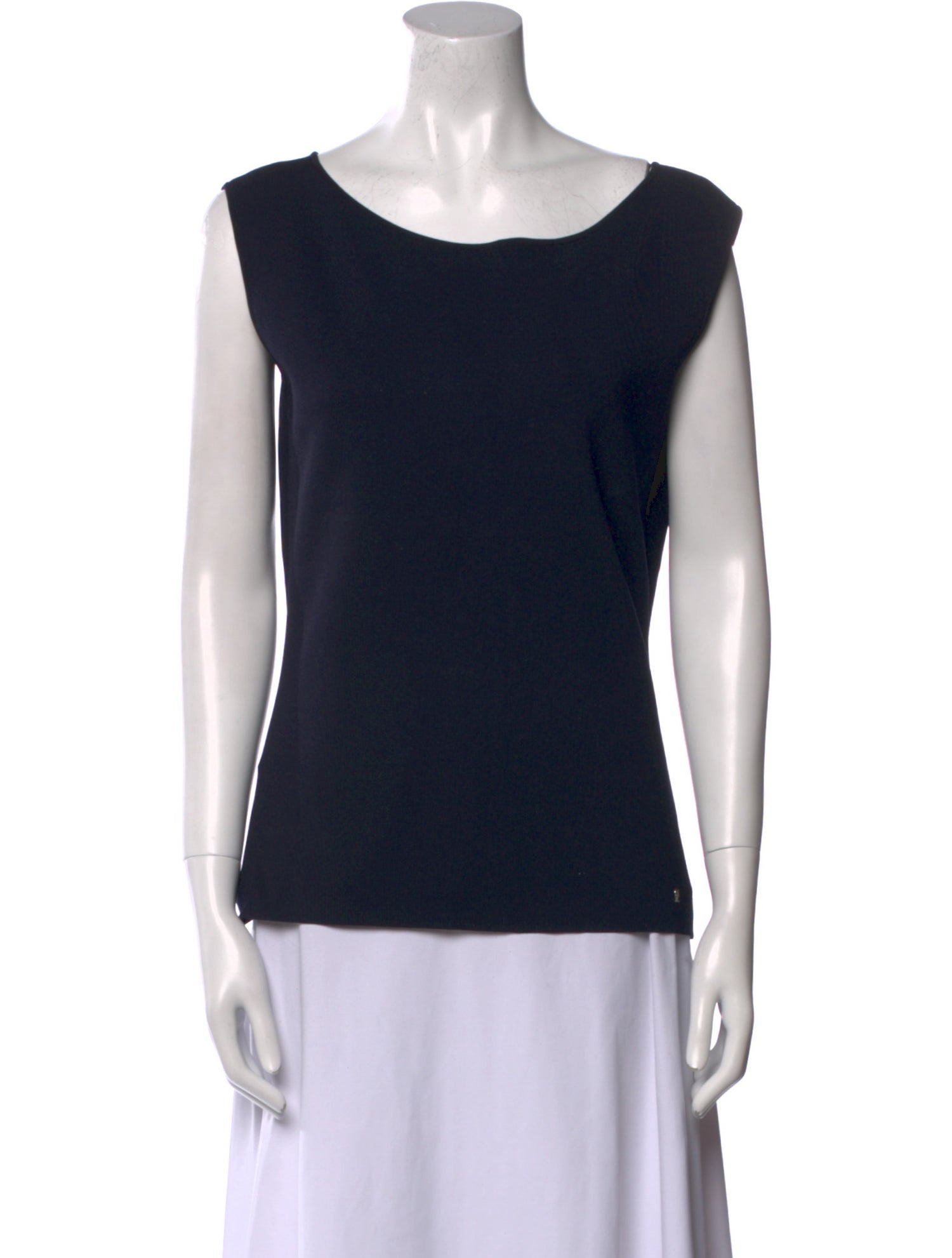 CH Carolina Herrera Scoop Neck Sleeveless Top