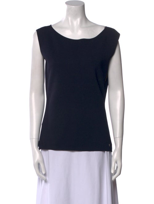 CH Carolina Herrera Scoop Neck Sleeveless Top