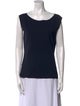 CH Carolina Herrera Scoop Neck Sleeveless Top