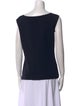 CH Carolina Herrera Scoop Neck Sleeveless Top