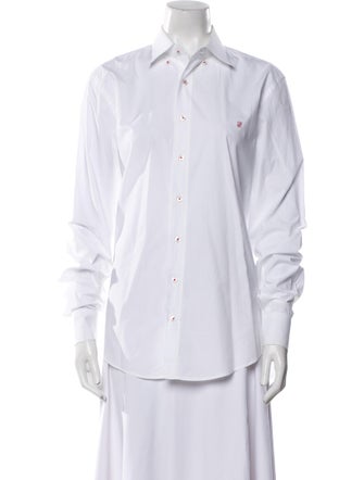 CH Carolina Herrera Long Sleeve Button-Up Top