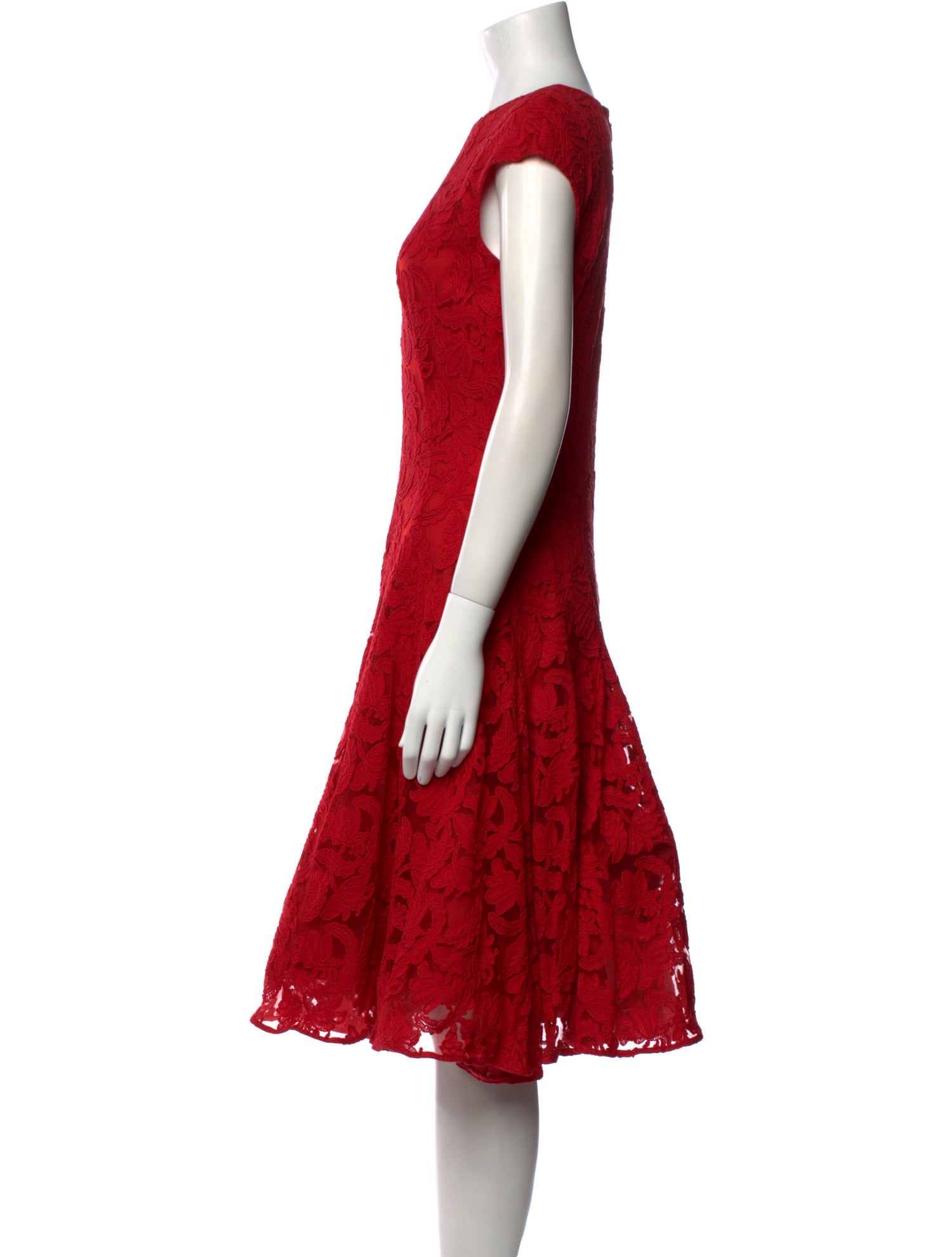 CH Carolina Herrera Crew Neck Midi Length Dress