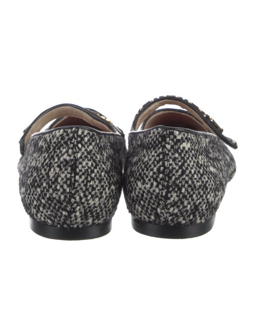 CH Carolina Herrera Tweed Tweed Pattern Mary Jane Flats